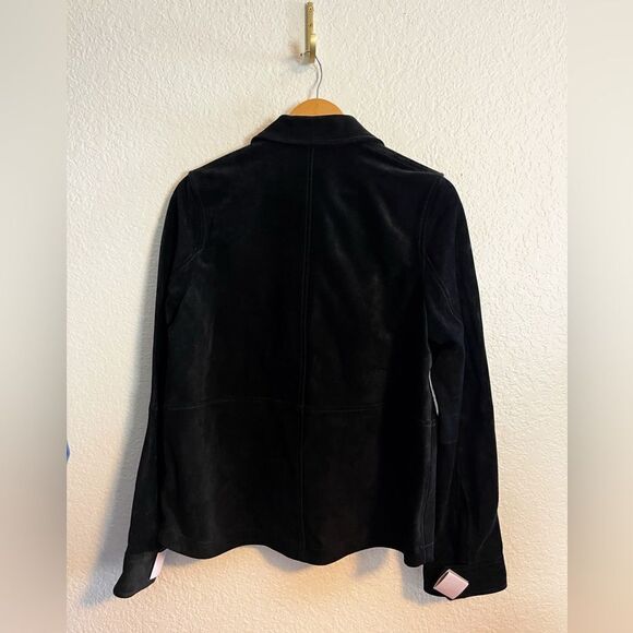 ZADIG & VOLTAIRE Toi Daim Suede Leather Shirt Jacket in BLACK NWT medium - Picture 3 of 9